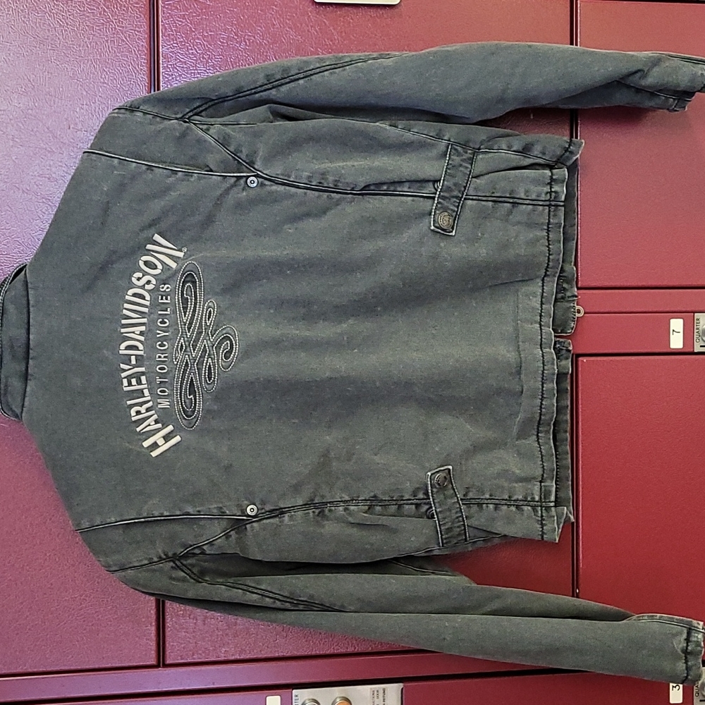 Denim motorcycle jacket